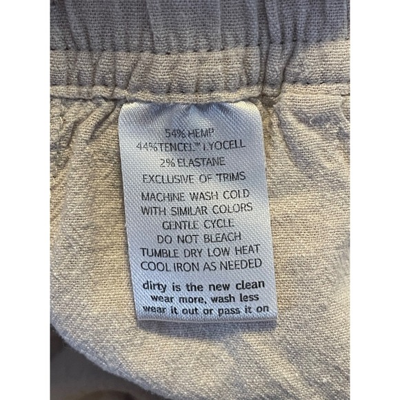 Toad & Co Taj Women's Hemp Blend Wide Leg Crop Pants Elastic Size Medium - Picture 5 of 6